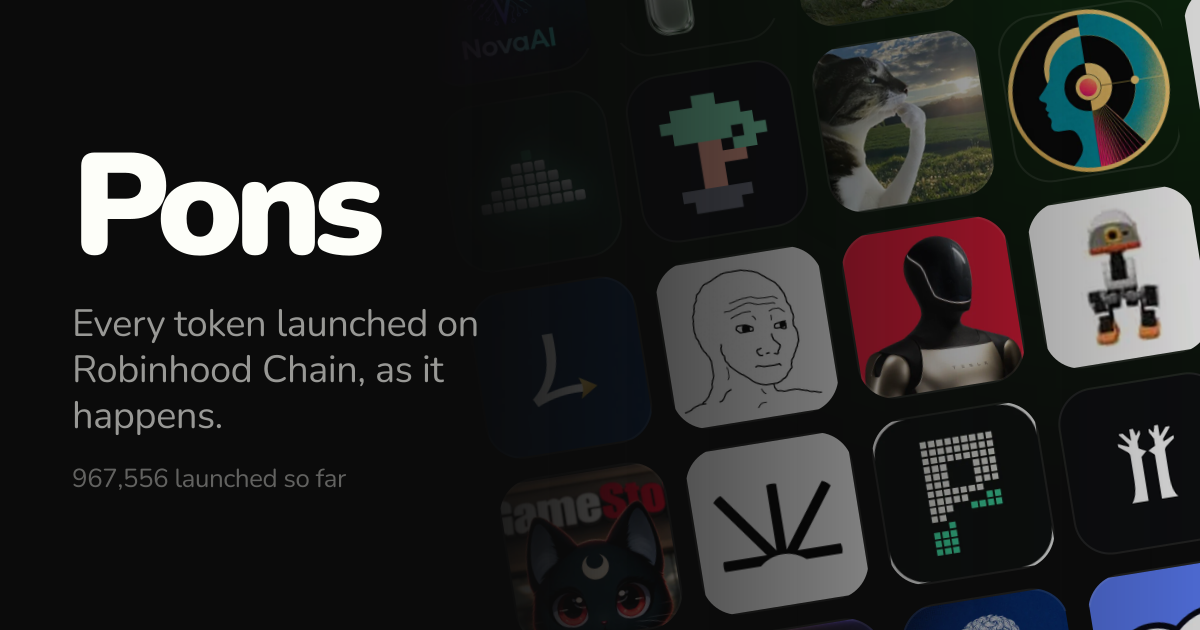 Pons | Token launchpad on Robinhood Chain
